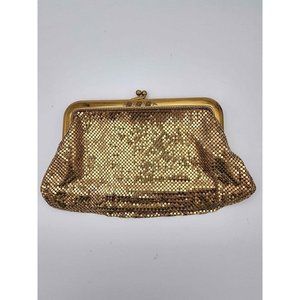 Vintage Gold Mesh Whiting & Davis Handbag - Engraved Flowers!